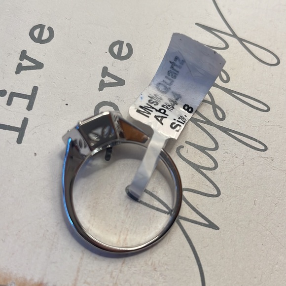 Natural Imported Mystic Quartz .925 Sterling Silver Ring - Picture 2 of 5